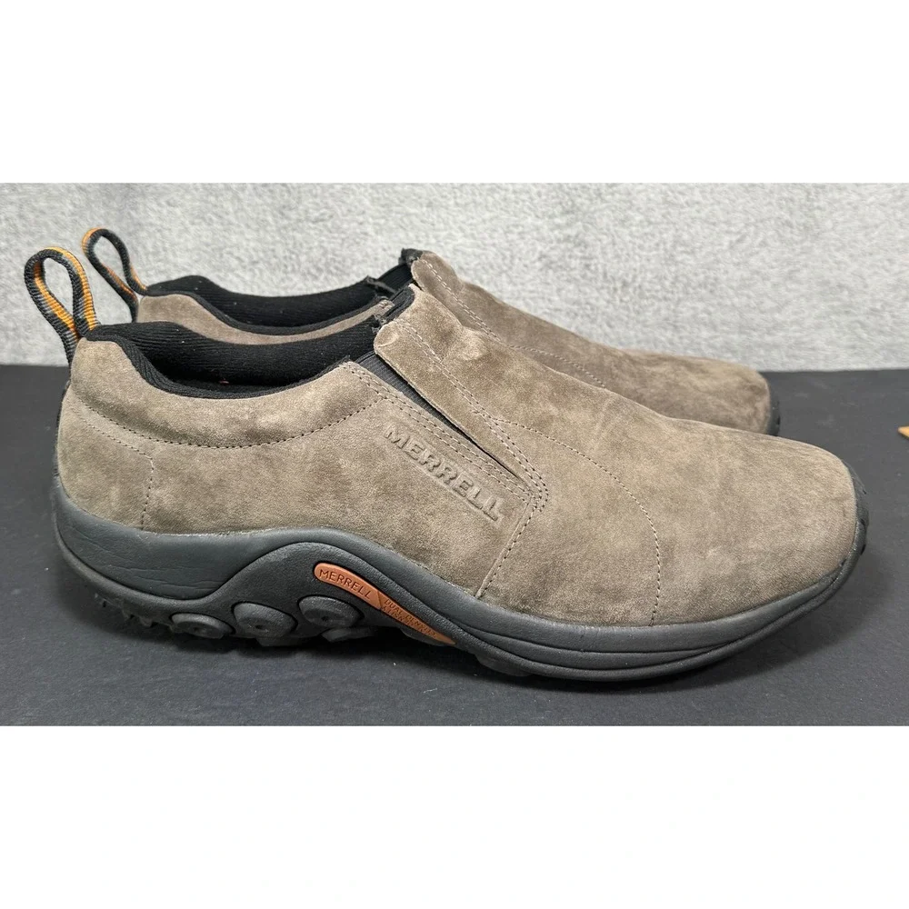 Merrell Jungle Moc Shoes Mens 13 Gunsmoke Brown Suede Slip On J63787W